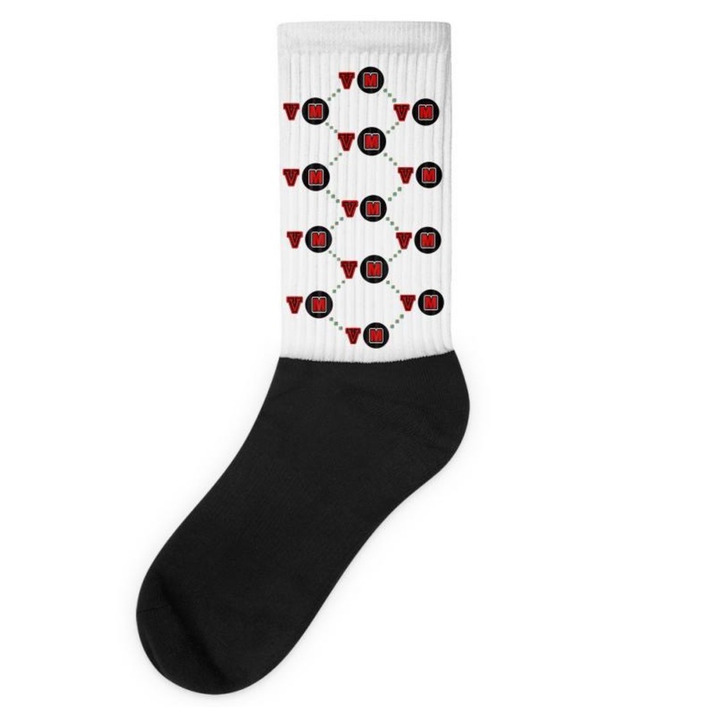 Designer White Sock